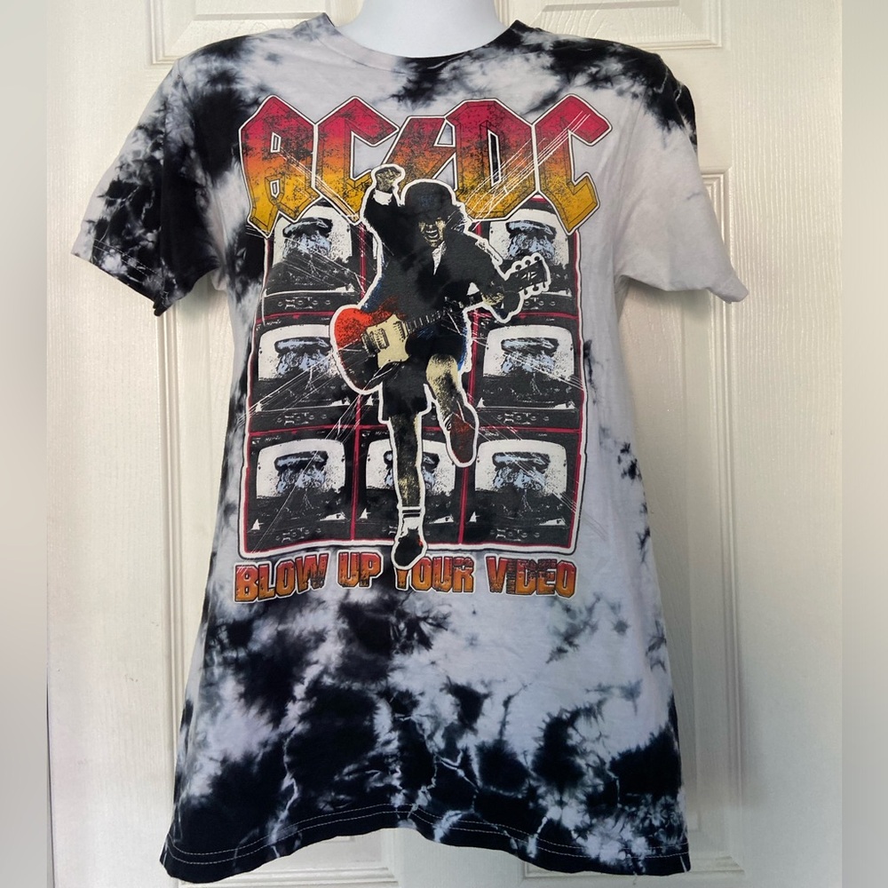AC/DC Black and White Graphic T-Shirt